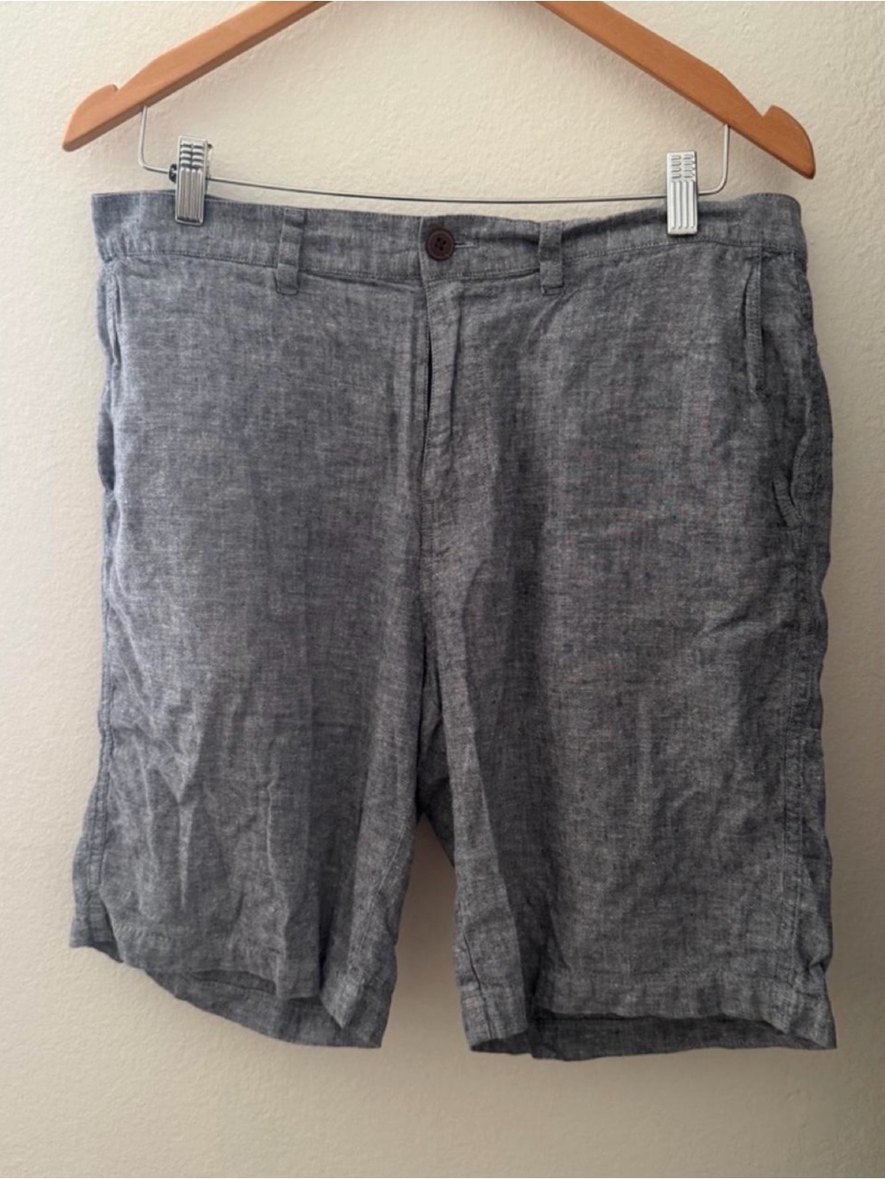 Patagonia Men's Gray Linen-Blend Flat Front Shorts
